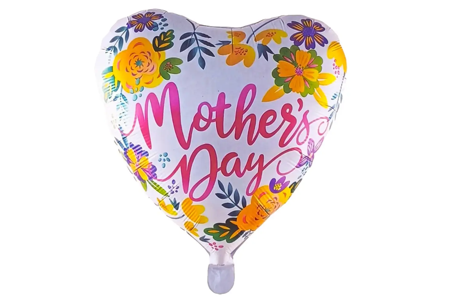 Mother's Day Balloon Heart And Yellow Rose