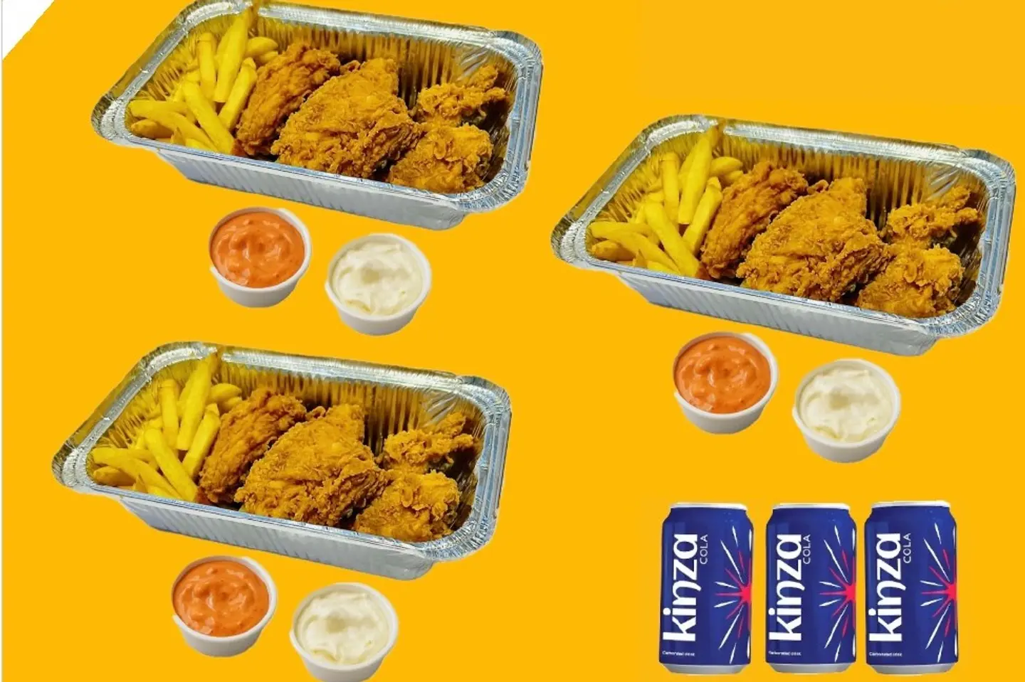 Family Spicy Broasted 3 Spicy Broasted 3 Hot Sauce 3 Garlic 3 Kinza