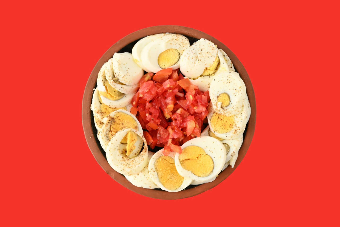 صحن بيض مسلوق