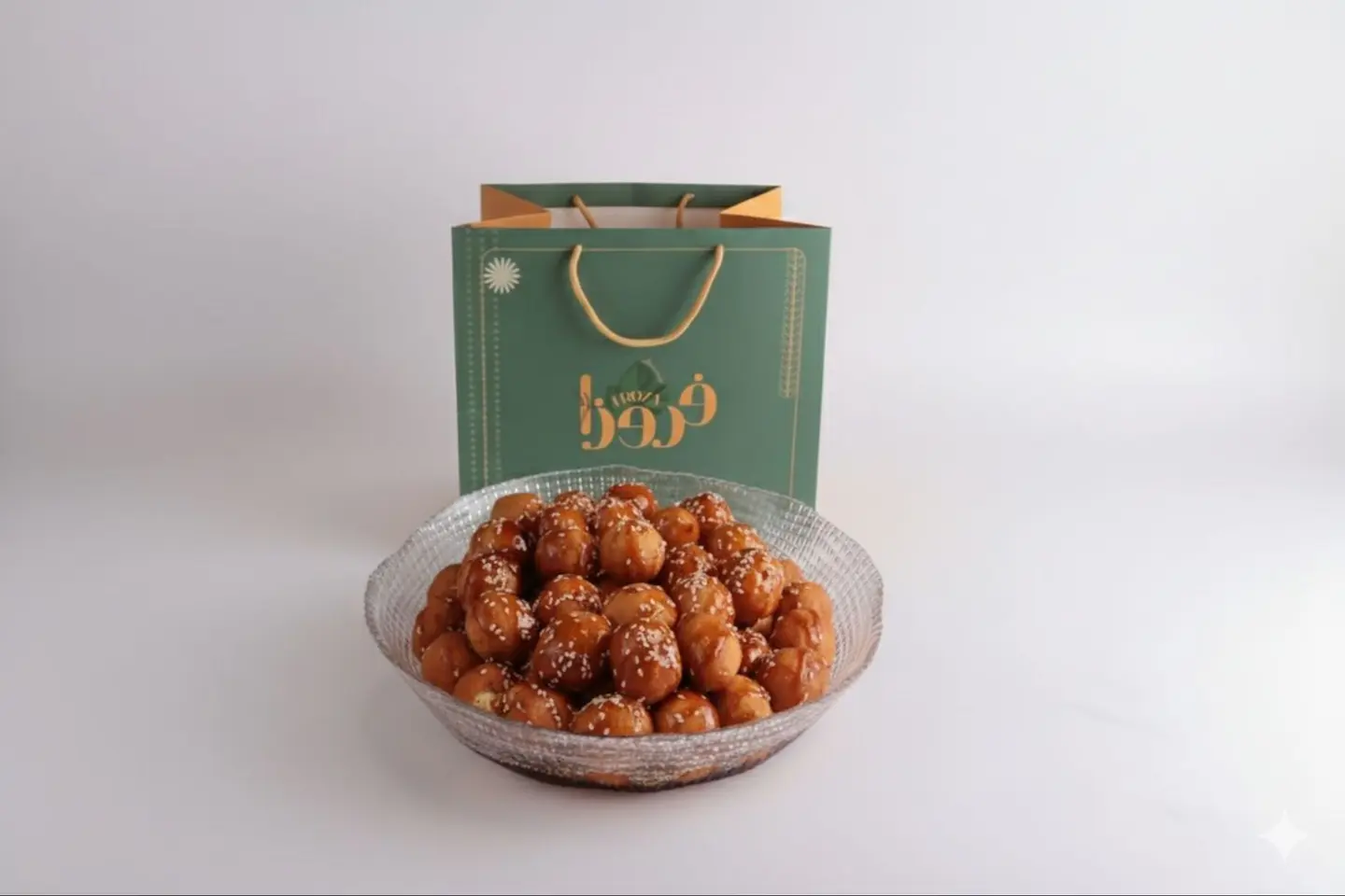 صينية لقيمات محشية جبن بدبس التمر