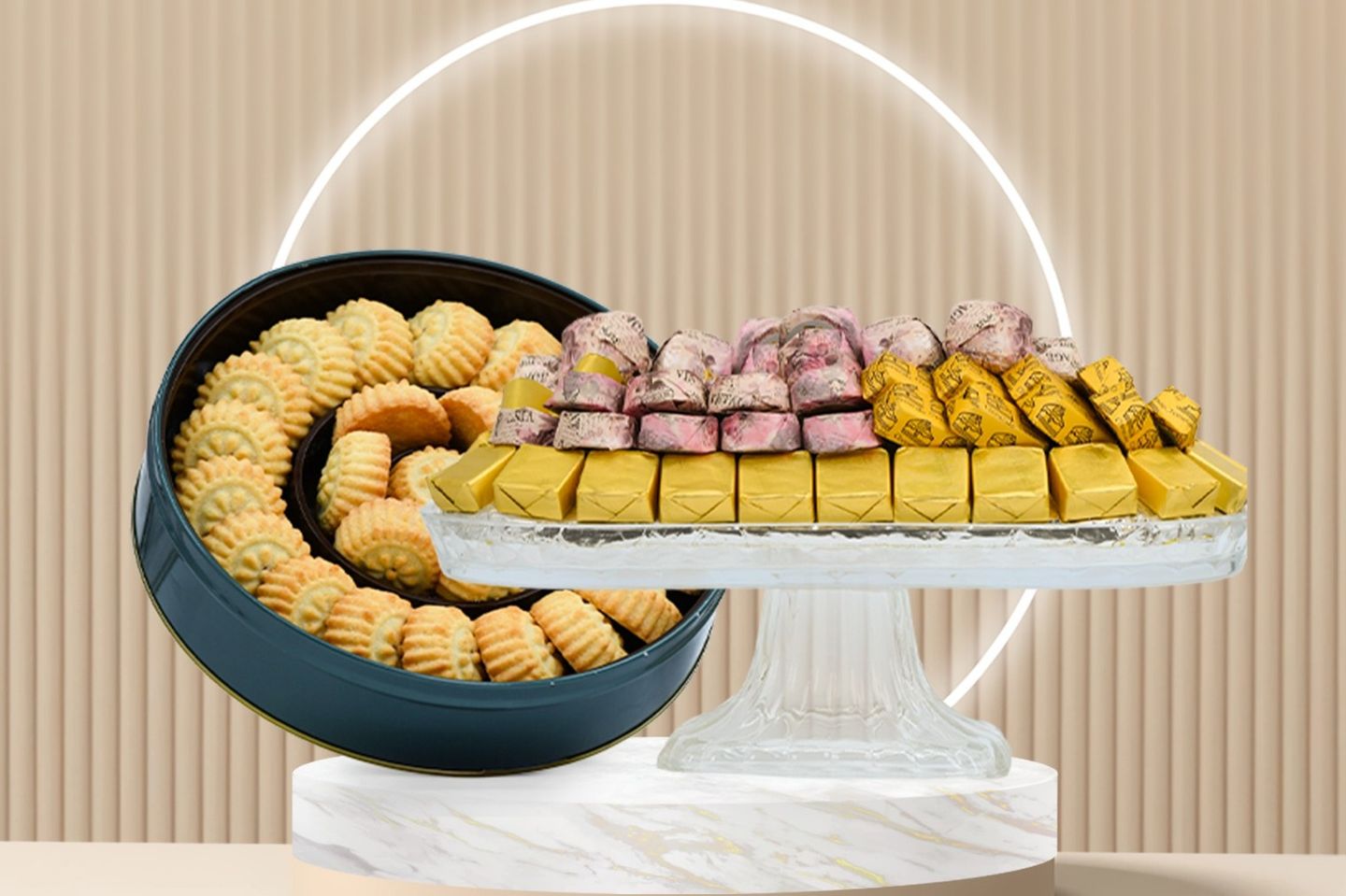 العرض الاول مستطيل مع المعمول الصغيرصغير03003366
