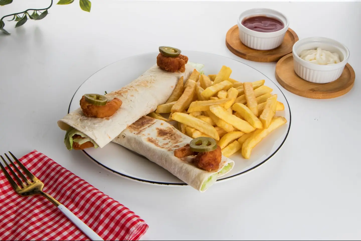Shrimp Sandwich With French Fries