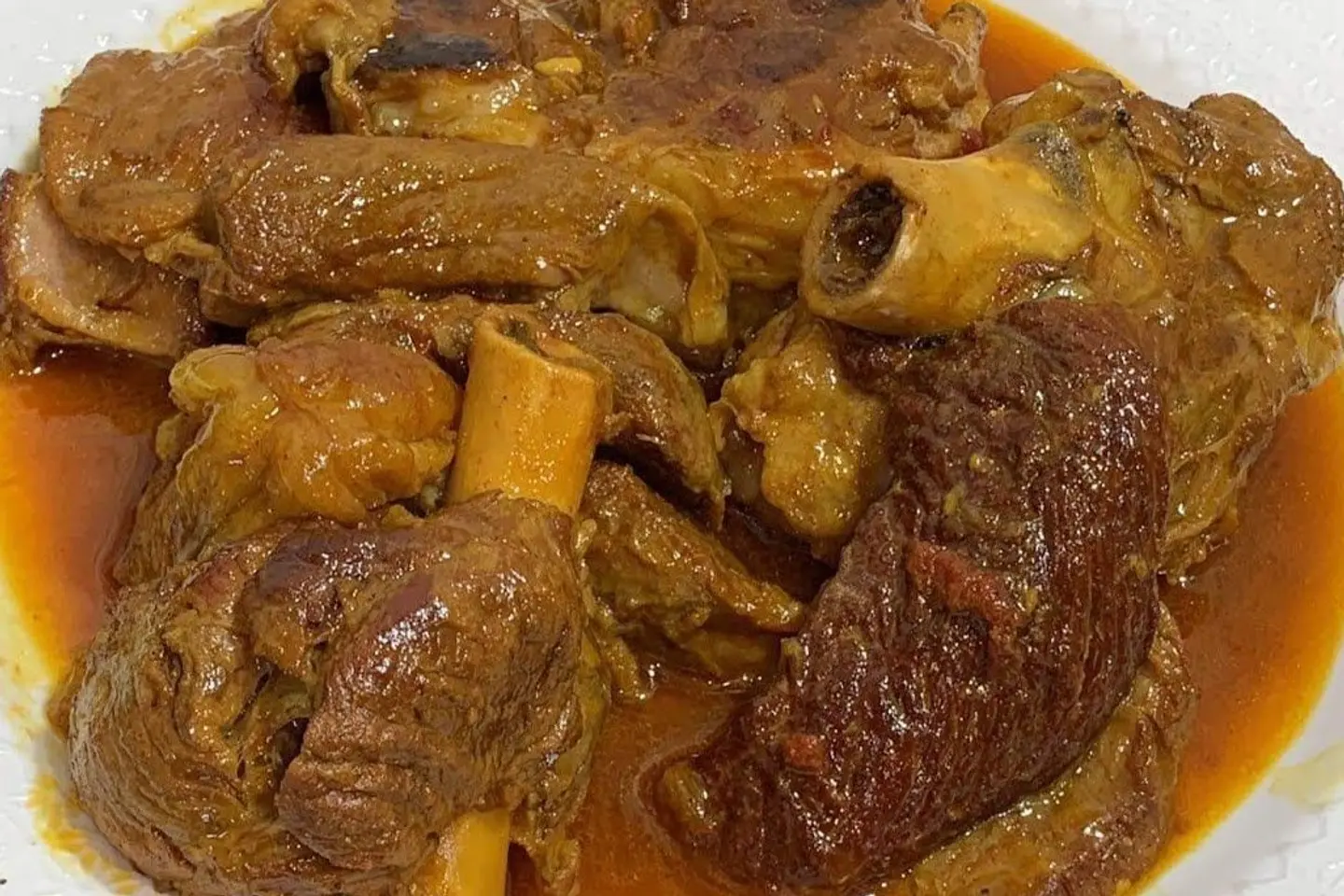 رز ابيض+لحم محمر في السمن