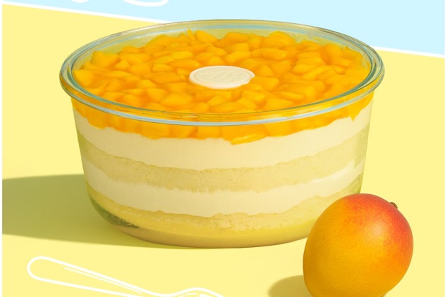 Cake Mango Plate