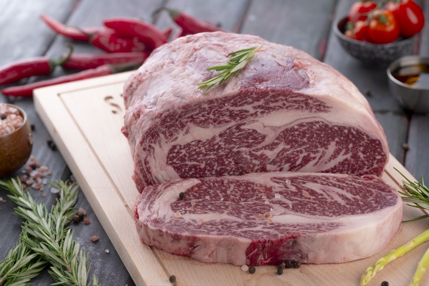 Rib Eye Wagyu Mb +9   Ready To Grill