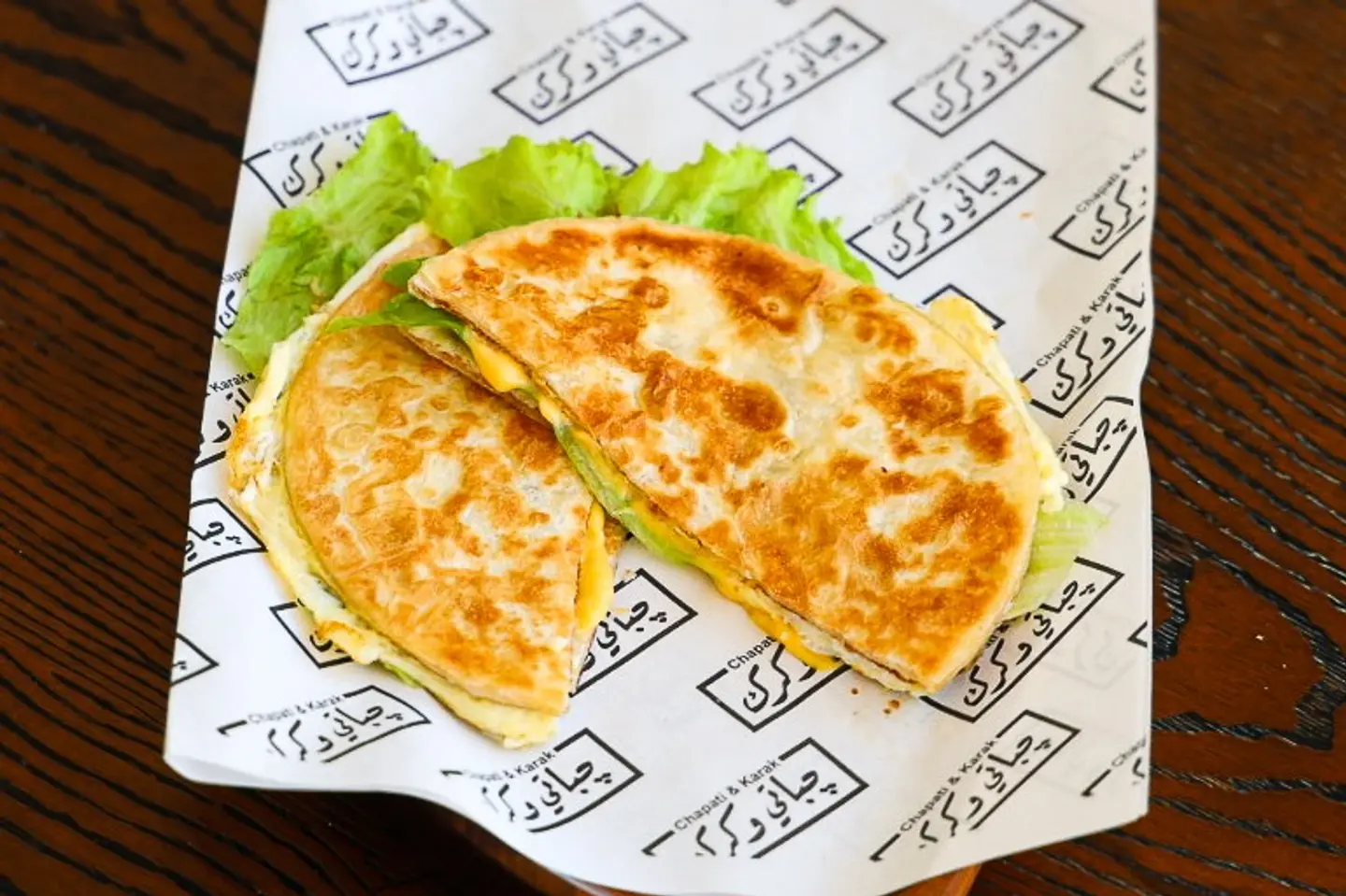 Egg Brisket Chapati With Yellow Cheese