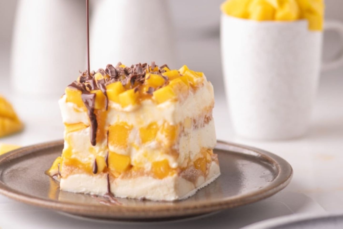 Mango Bavaian Pudding