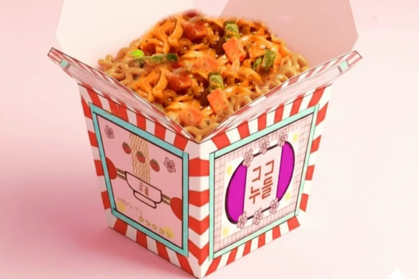 اندومي مع خضار