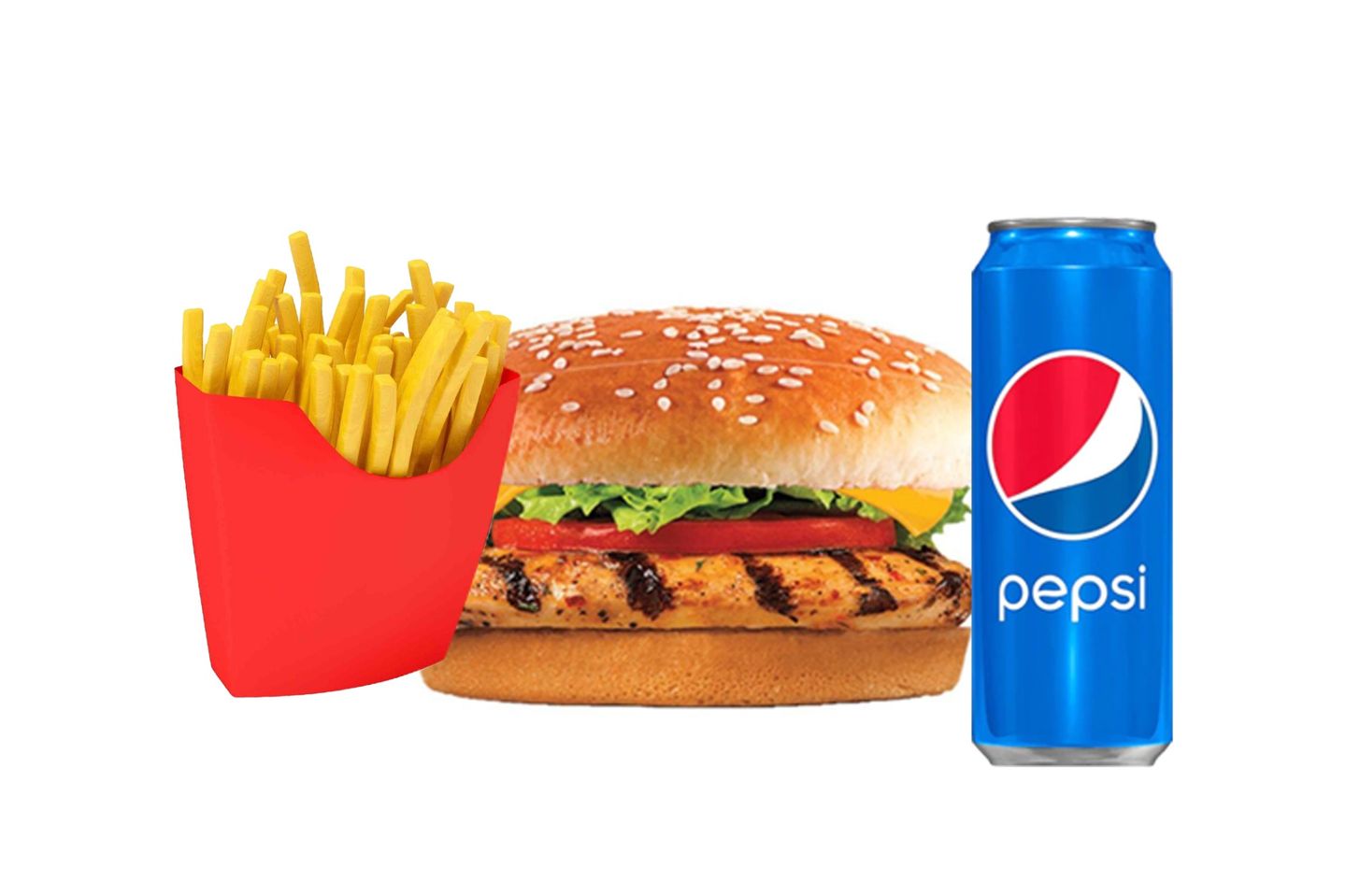 Meal Chicken Burger With Cheese