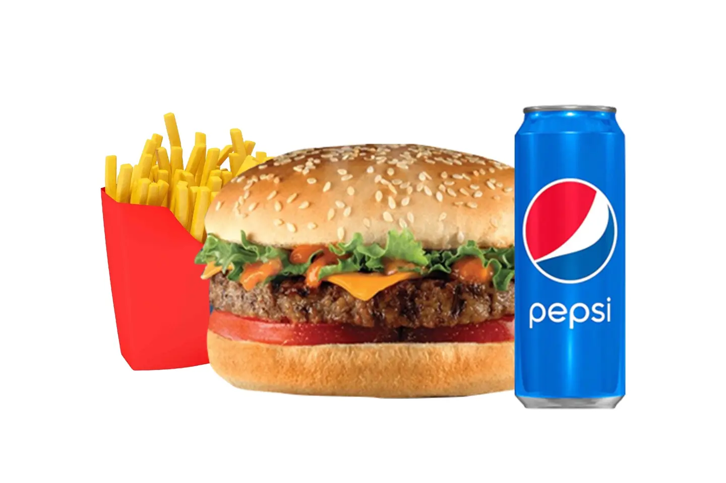 Meal Beef Burger With Cheese