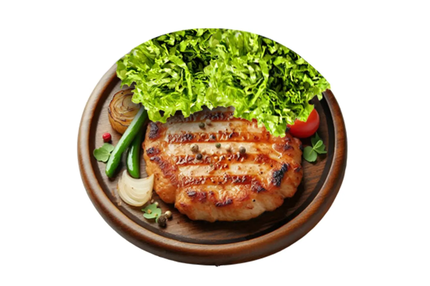 Salad With Chicken Slice