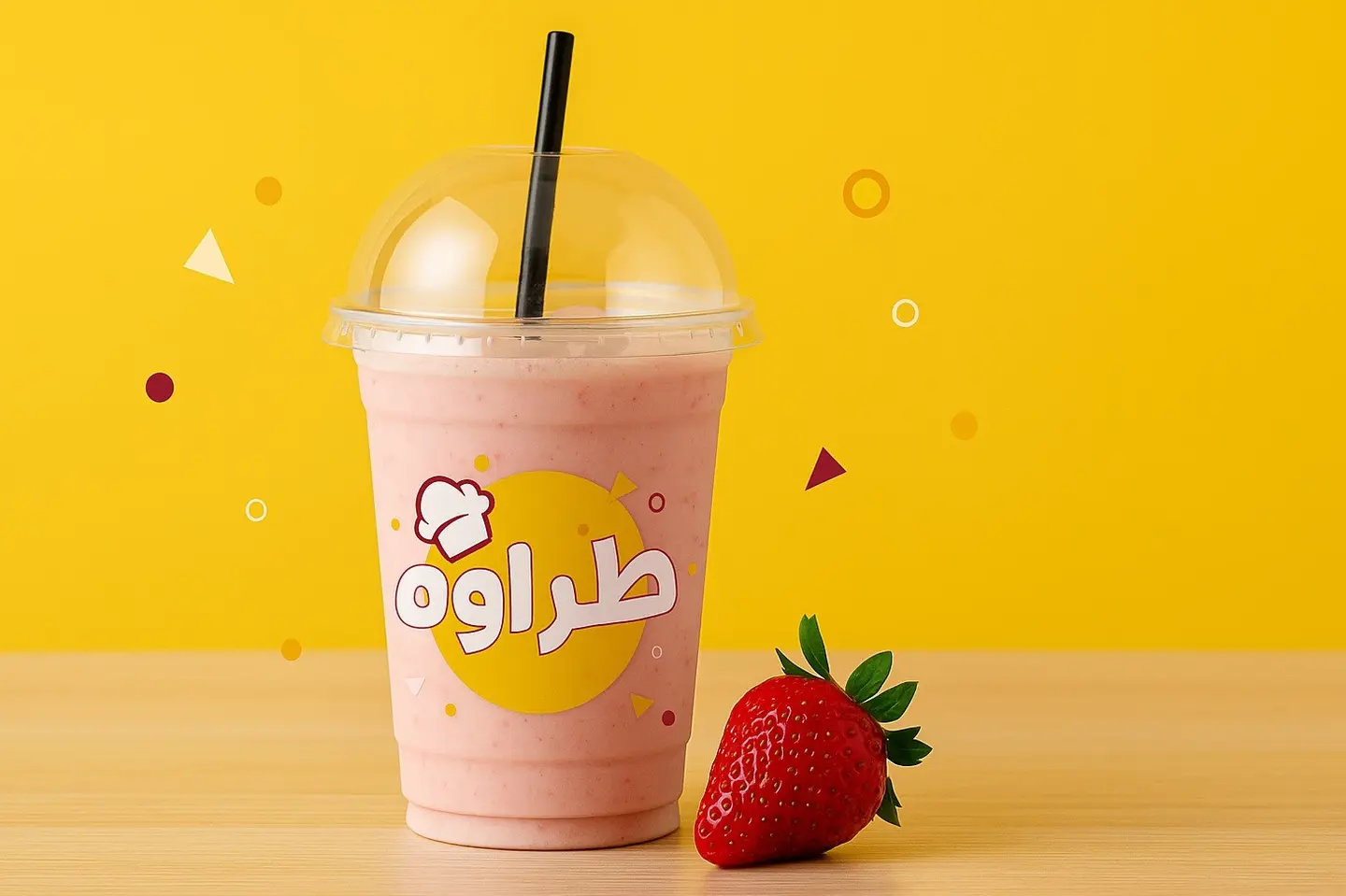 الفراولة مع الحليب