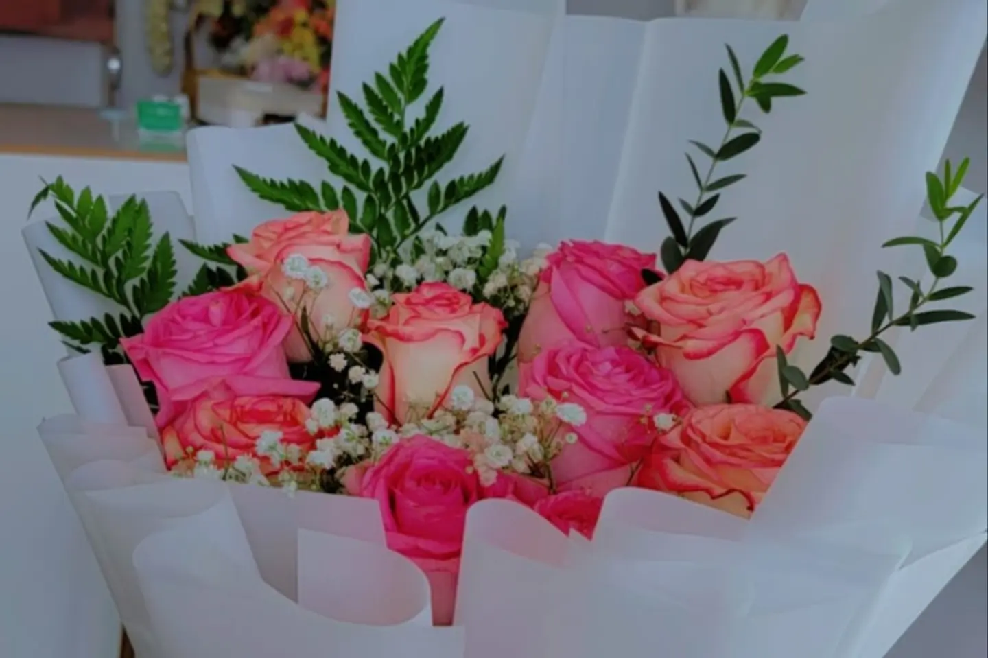 باقة وديات مع أكسسوارات