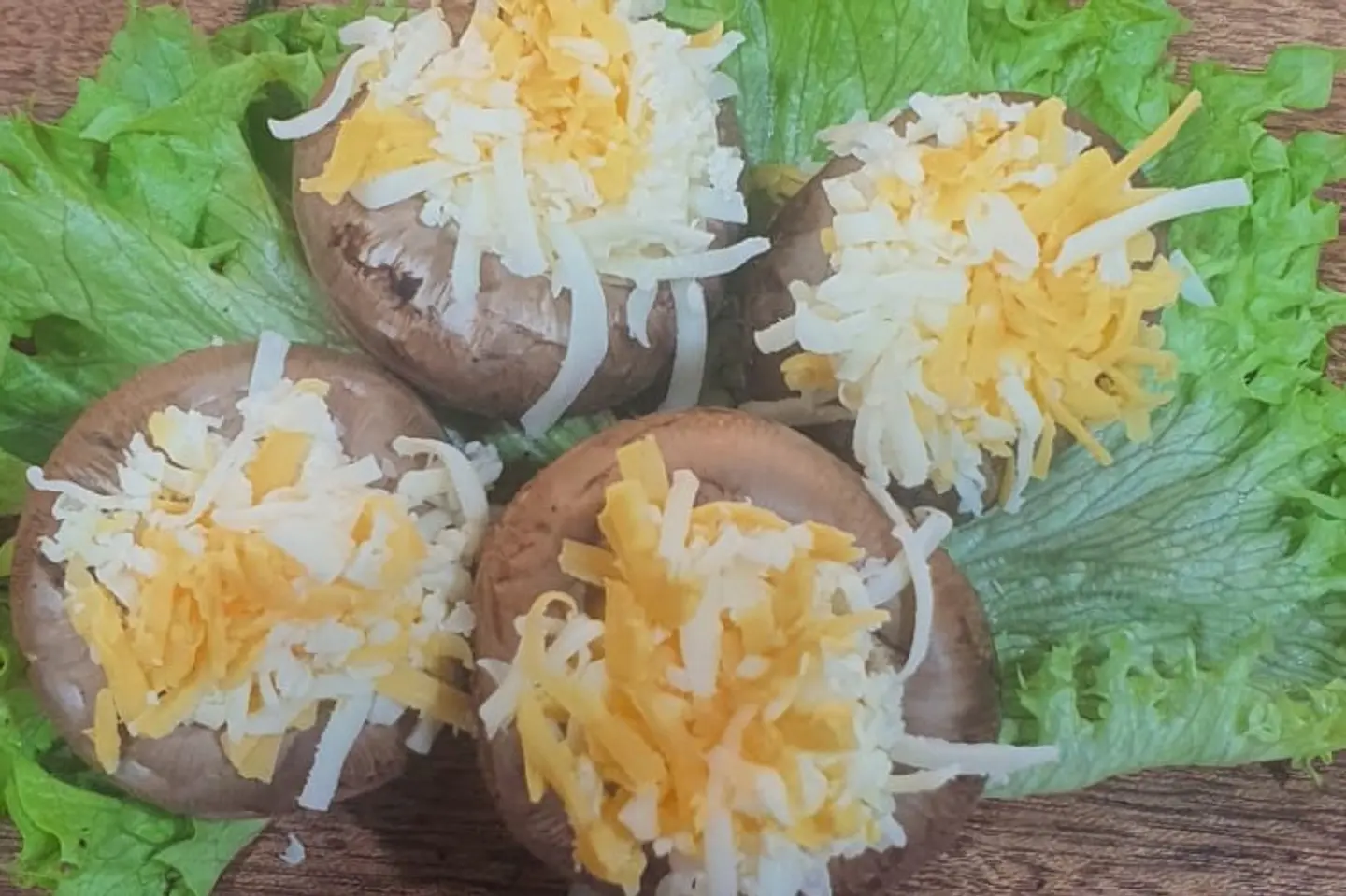 Brown Mushroom Stuffed With Cheese