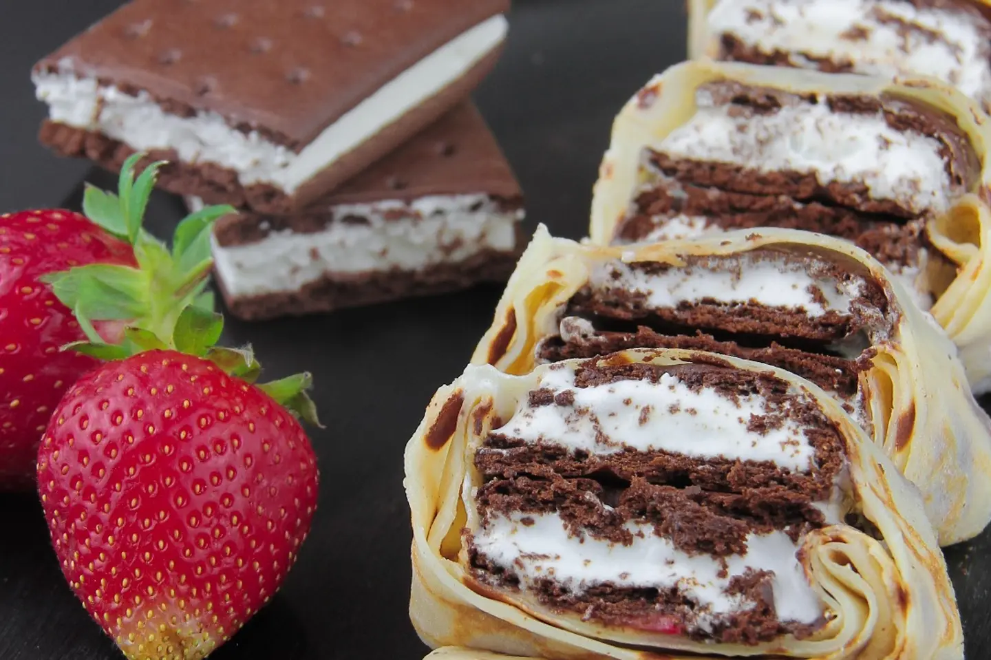 كريب بحشوه الايسكريم