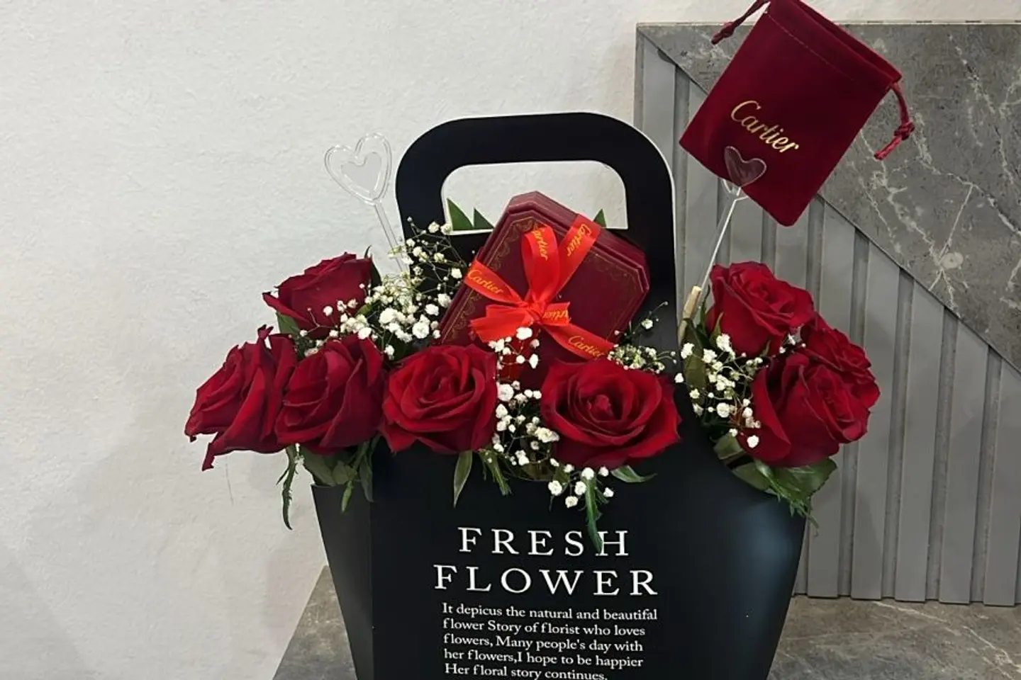 Cartier Brand Series   Fresh Flower Basket