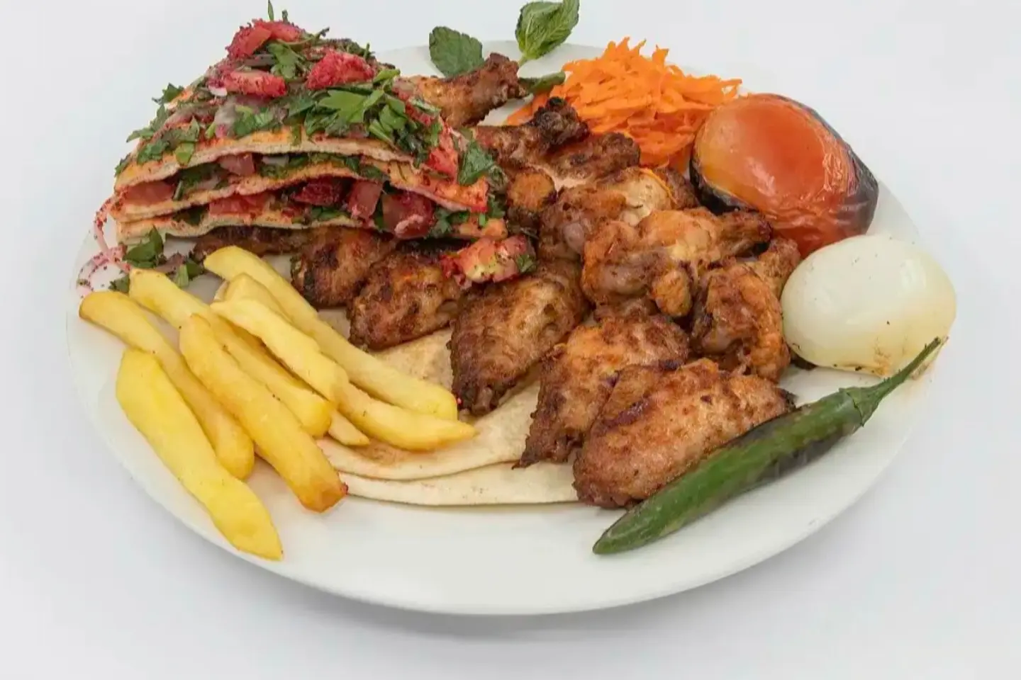 اجنحة دجاج مع كزبره وثوم