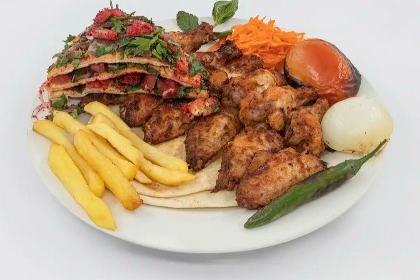 اجنحة دجاج مع كزبره وثوم