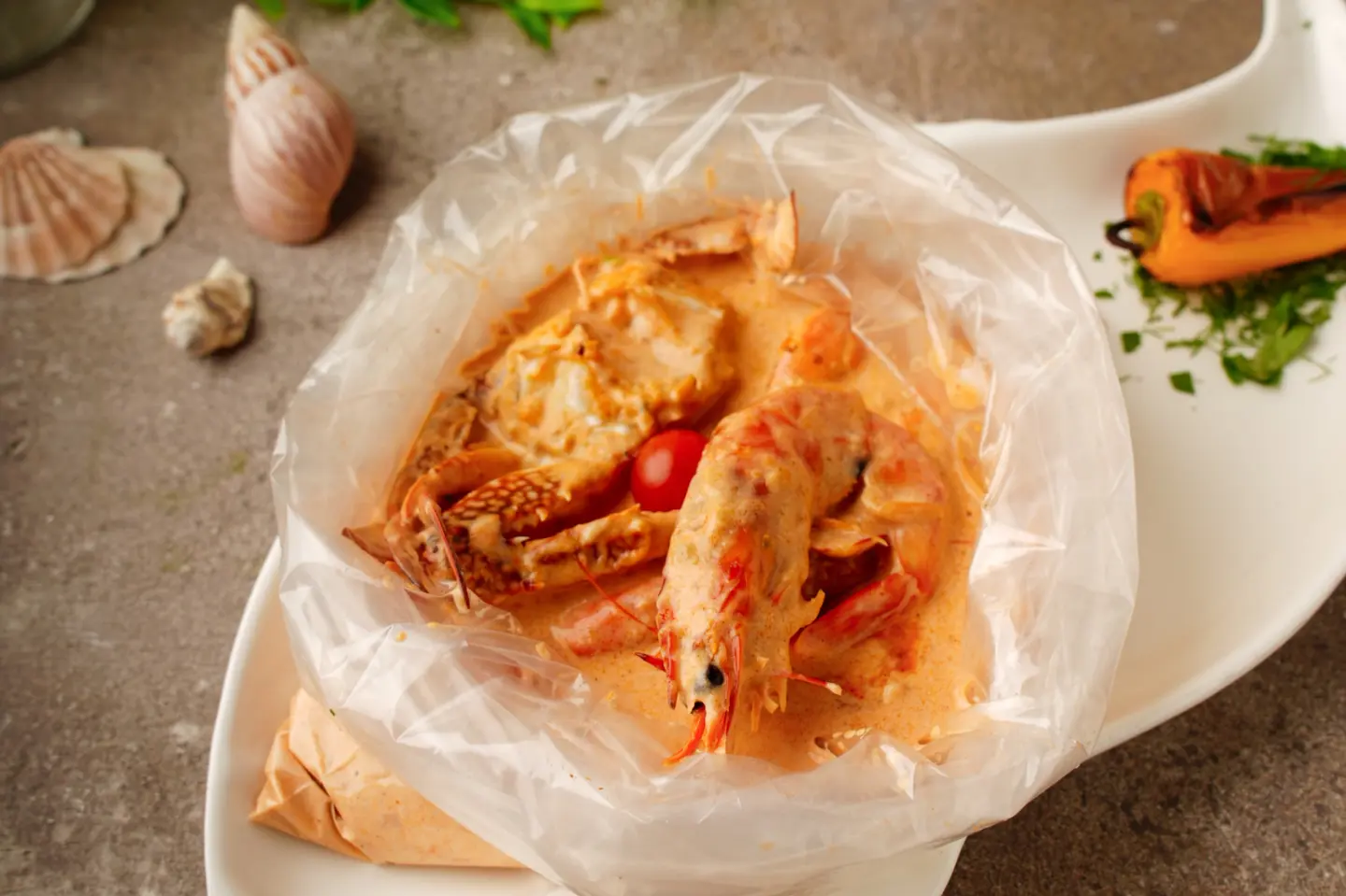 Creamy Shrimp Bag