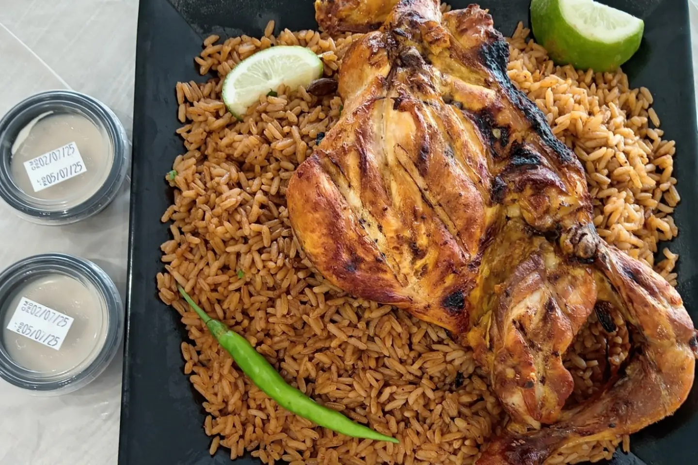 Half Charcoal With Rice