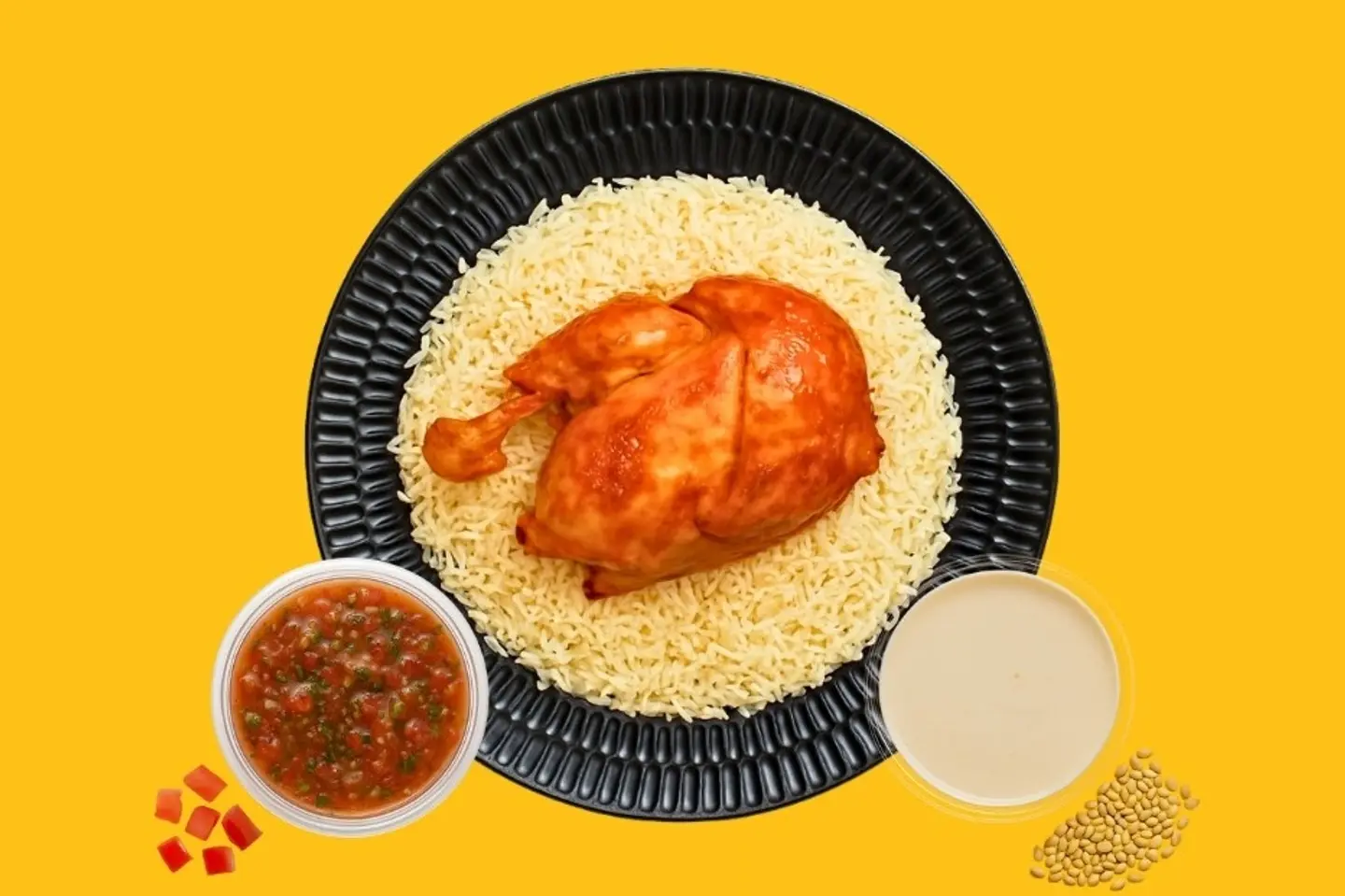حبة دجاج مسلوق مع الرز