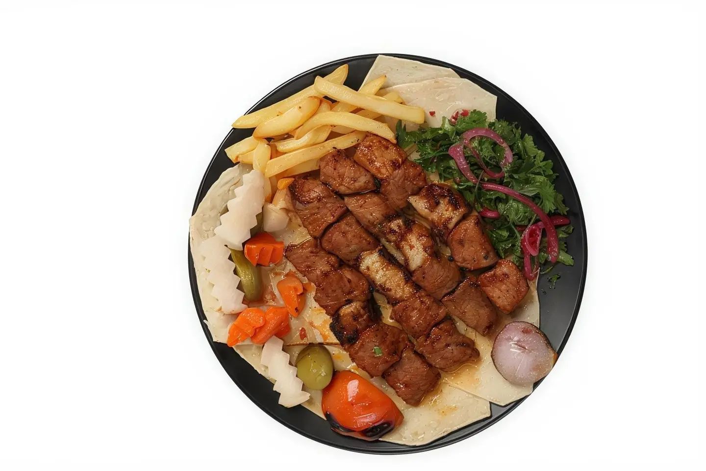 ربع كيلو أوصال لحم مشوي