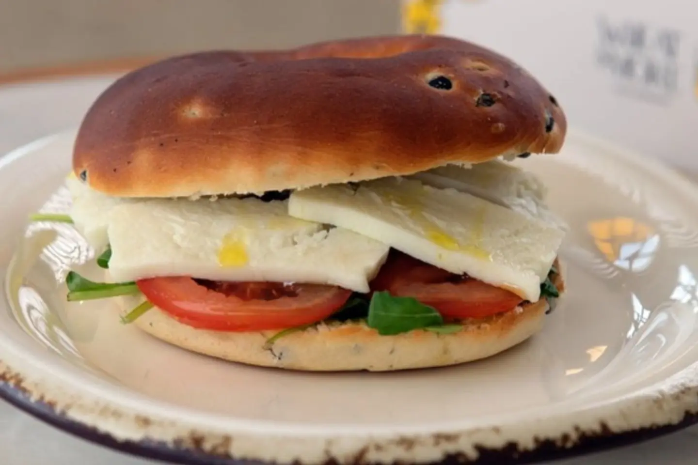 Halloumi Bagel Sandwich