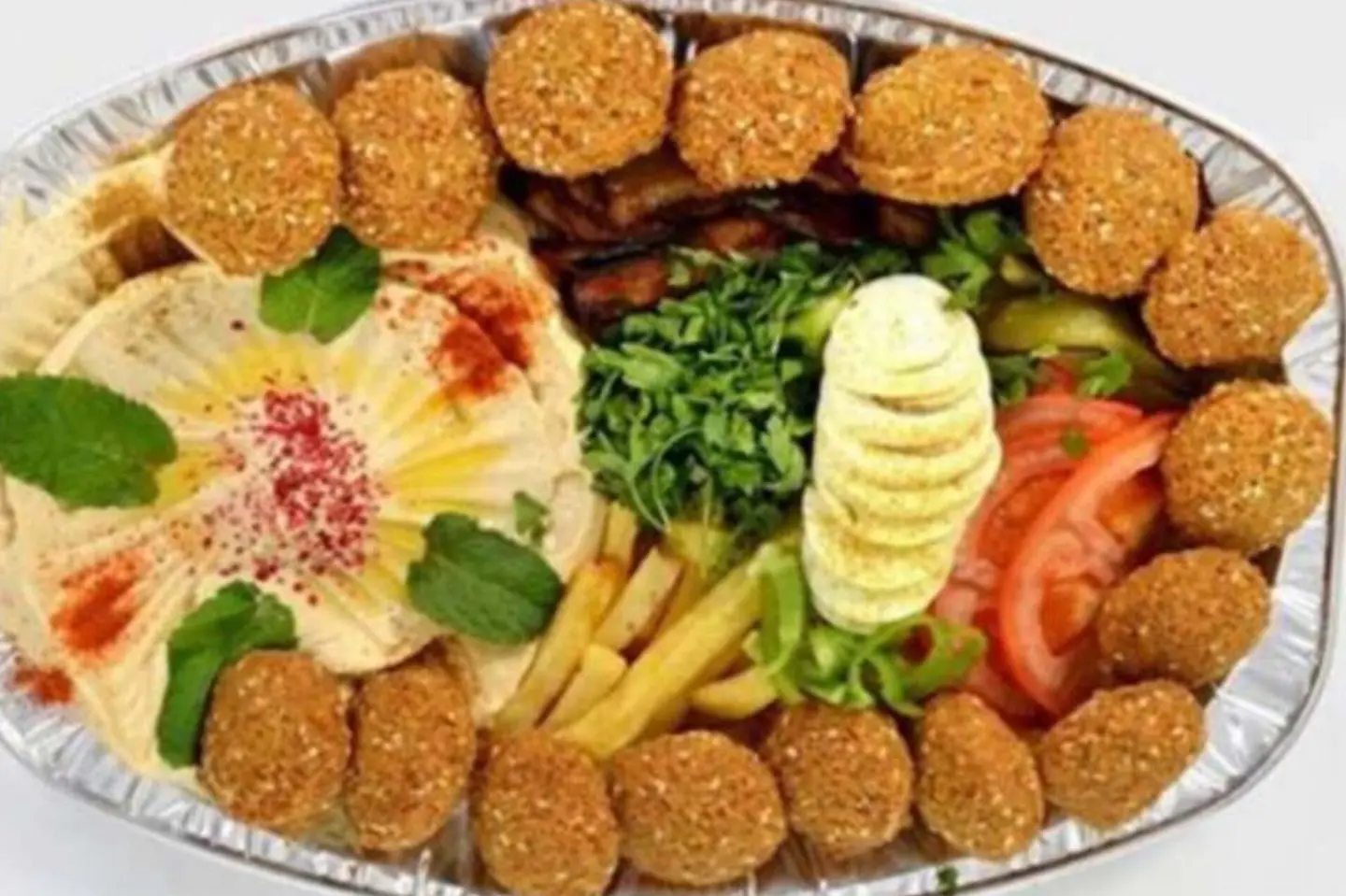 Mixed Plate / Falafel + Fries + Eggplant + Boiled Egg