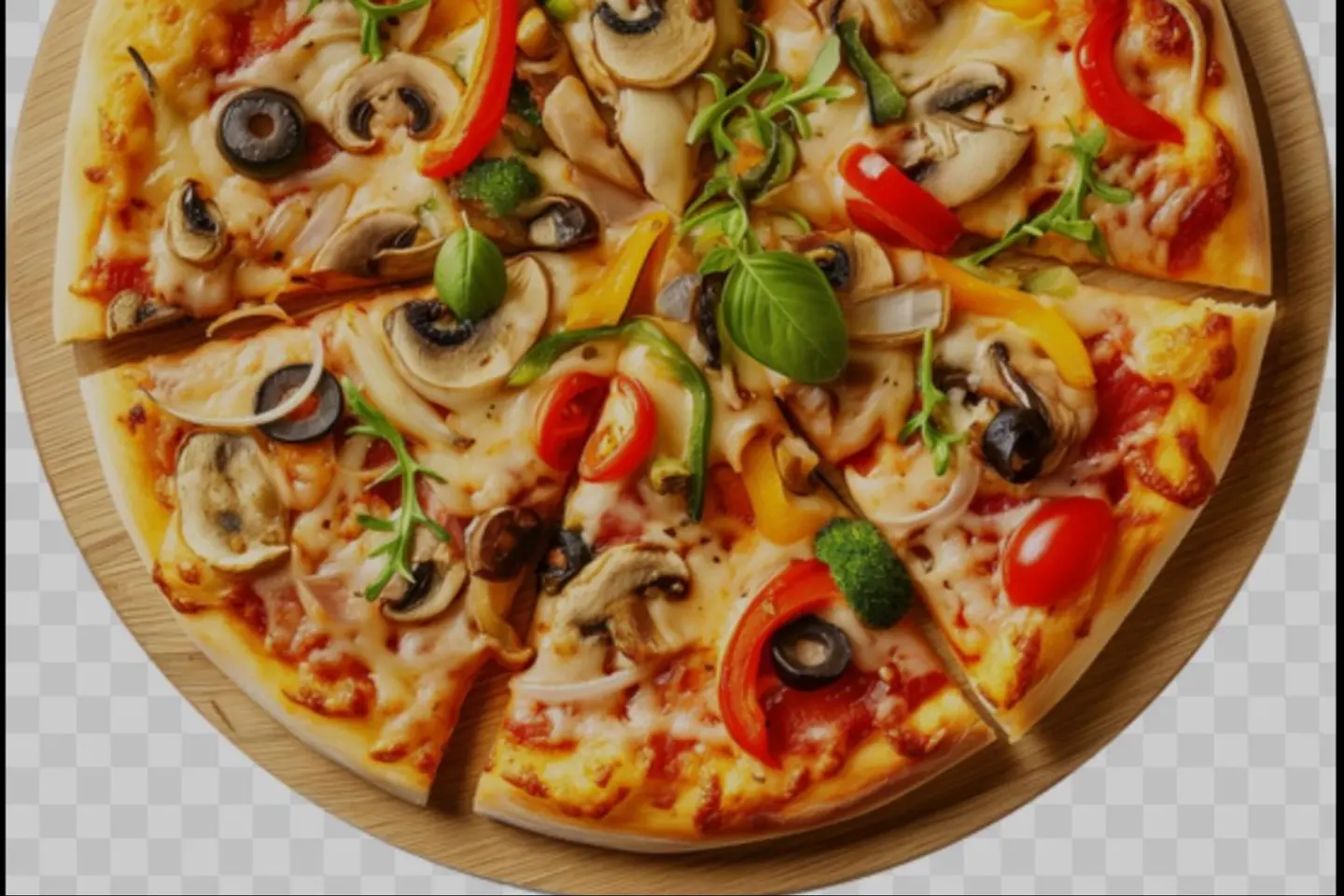 بيتزا دجاج وسط