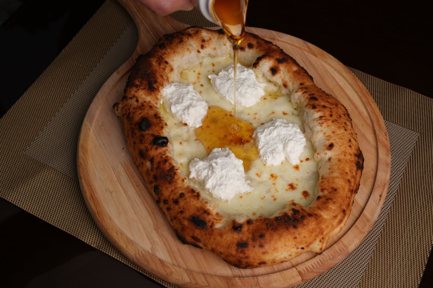 Burrata And Honey Pizza