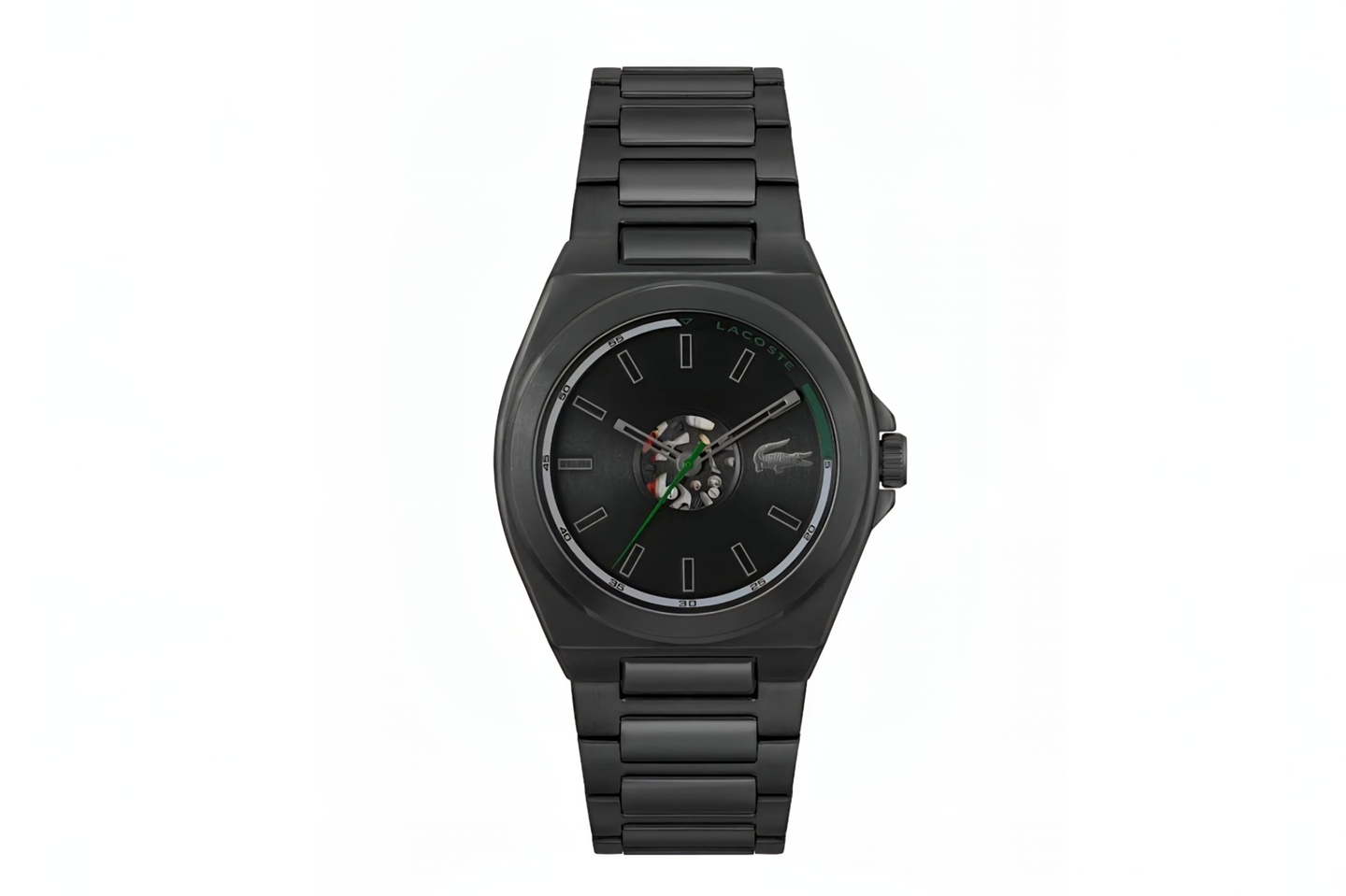 ساعة لاكوست رينو الرجالية الأنيقة باللون الأسود