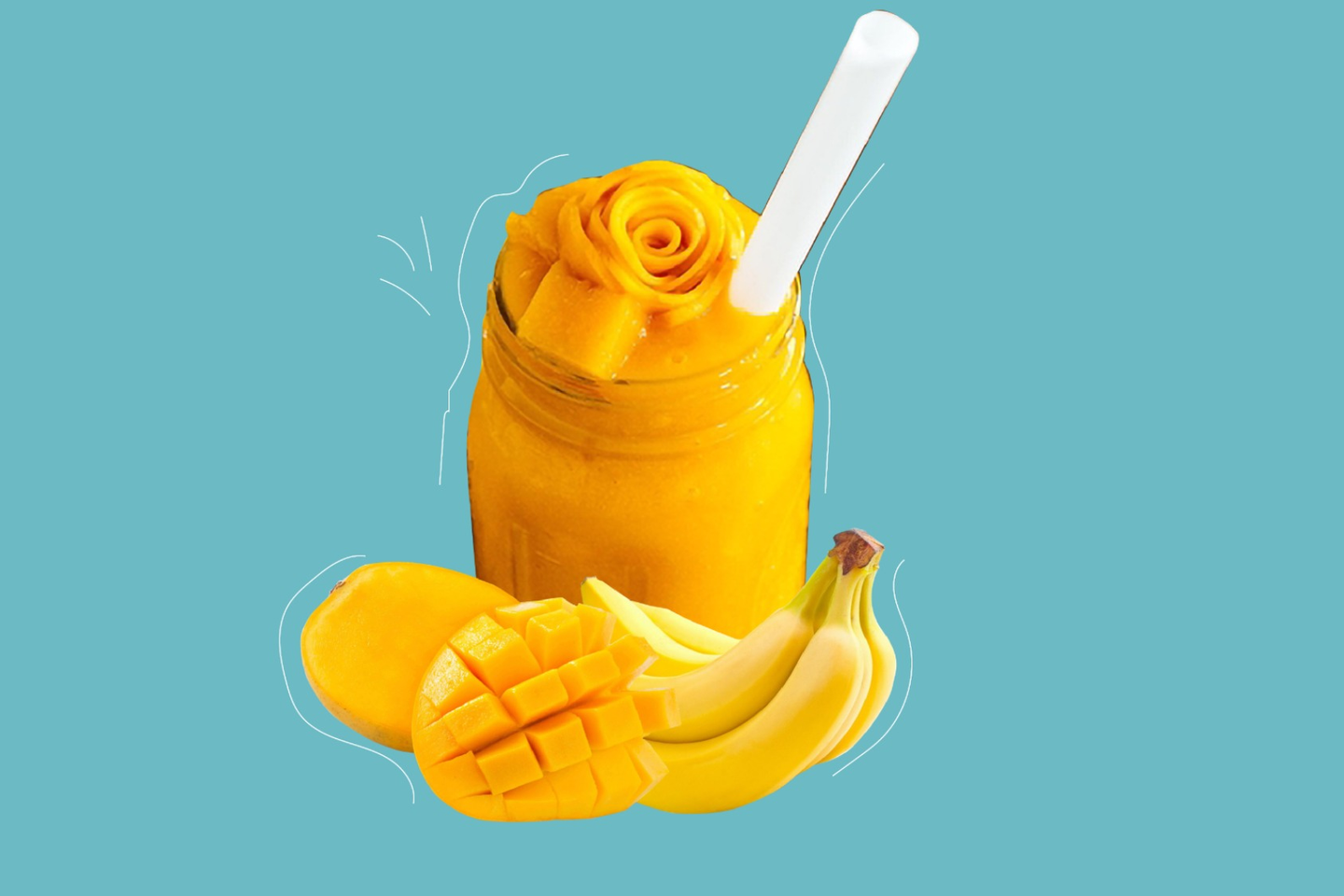 Banana With Mango Milk