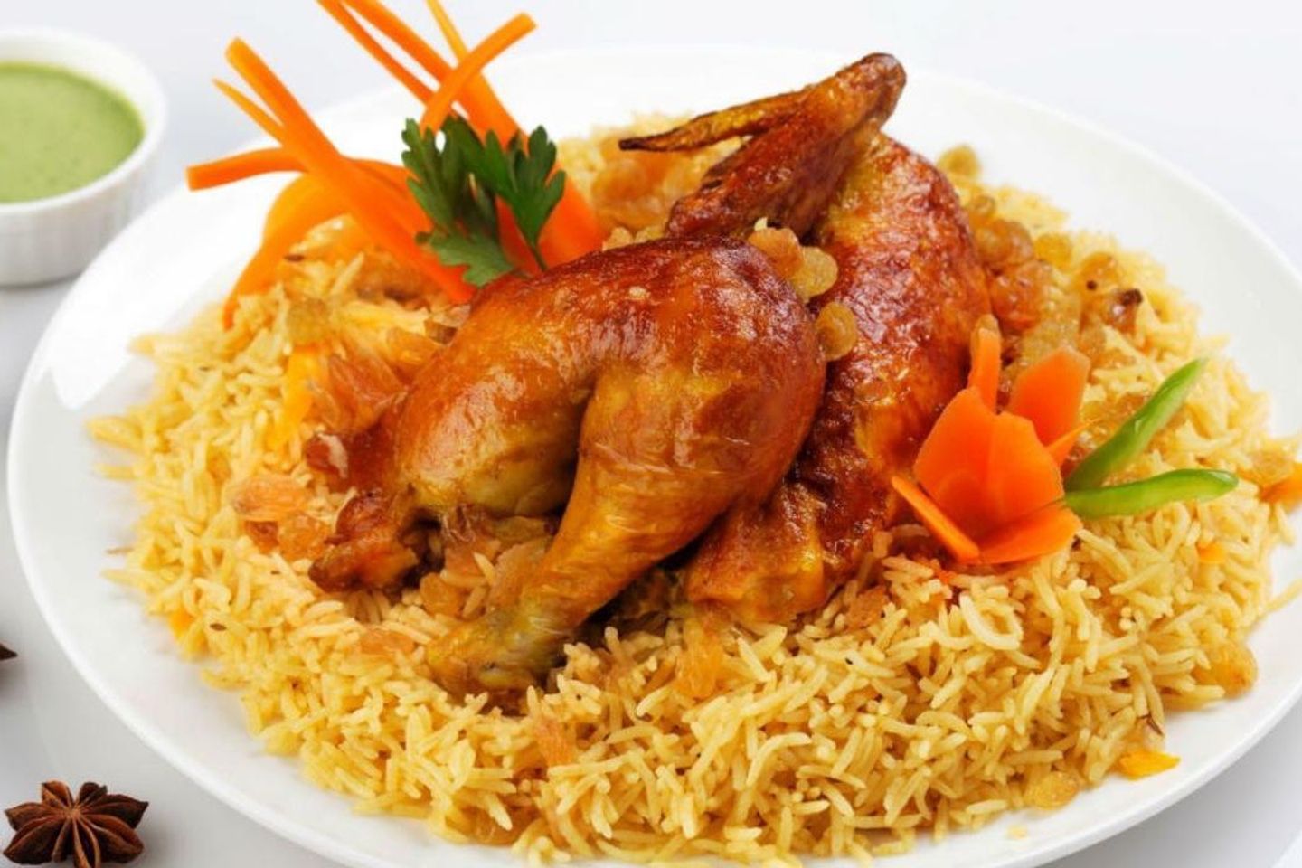 نصف شوايه مع رز البخارى