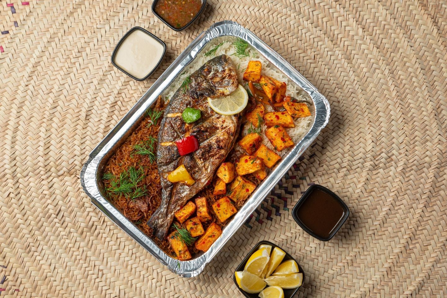 وجبة دنيس طازج مشوي