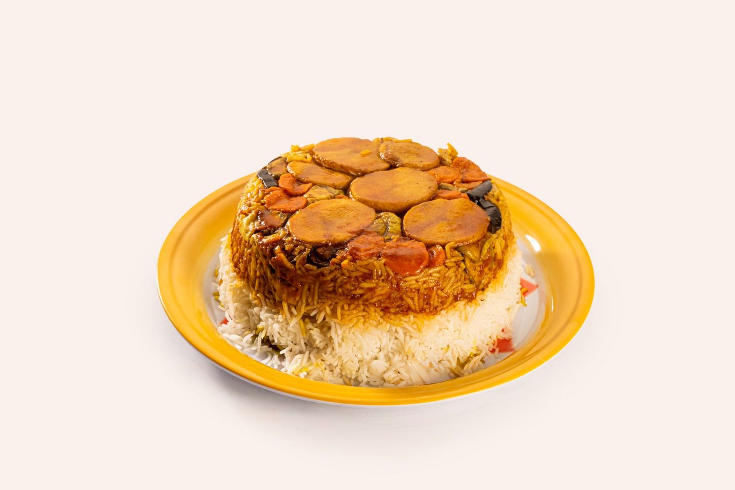 مقلوبة دجاج وسط