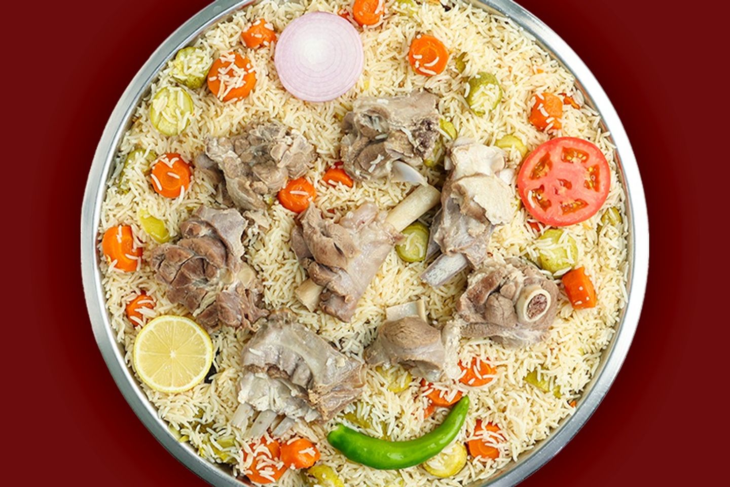 مضغوط غنم ابيض بالخضار