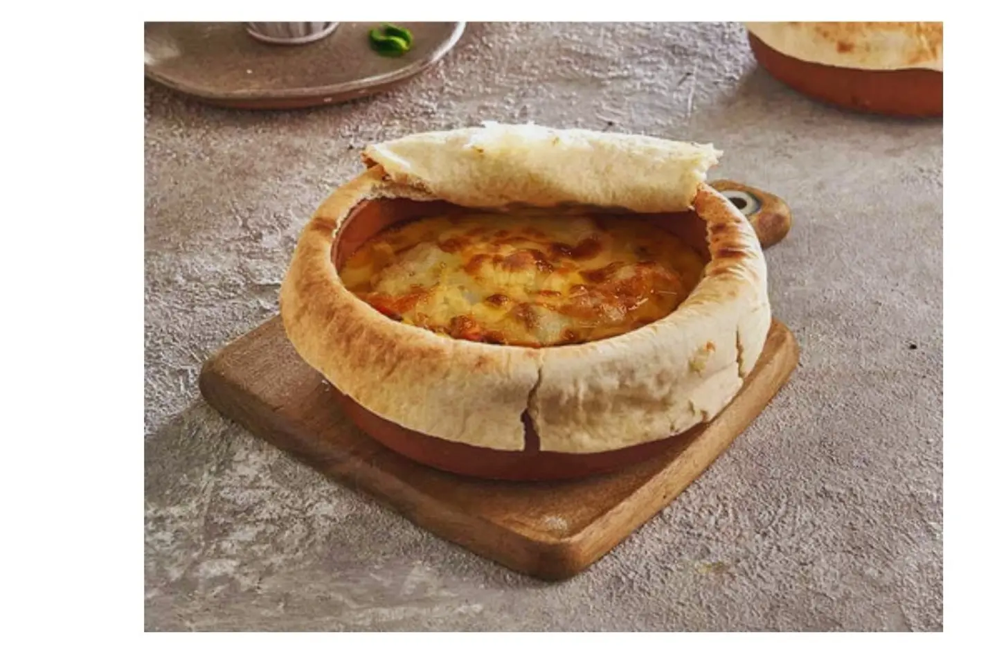 طاجن روبيان مع الجبنة الموزاريلا