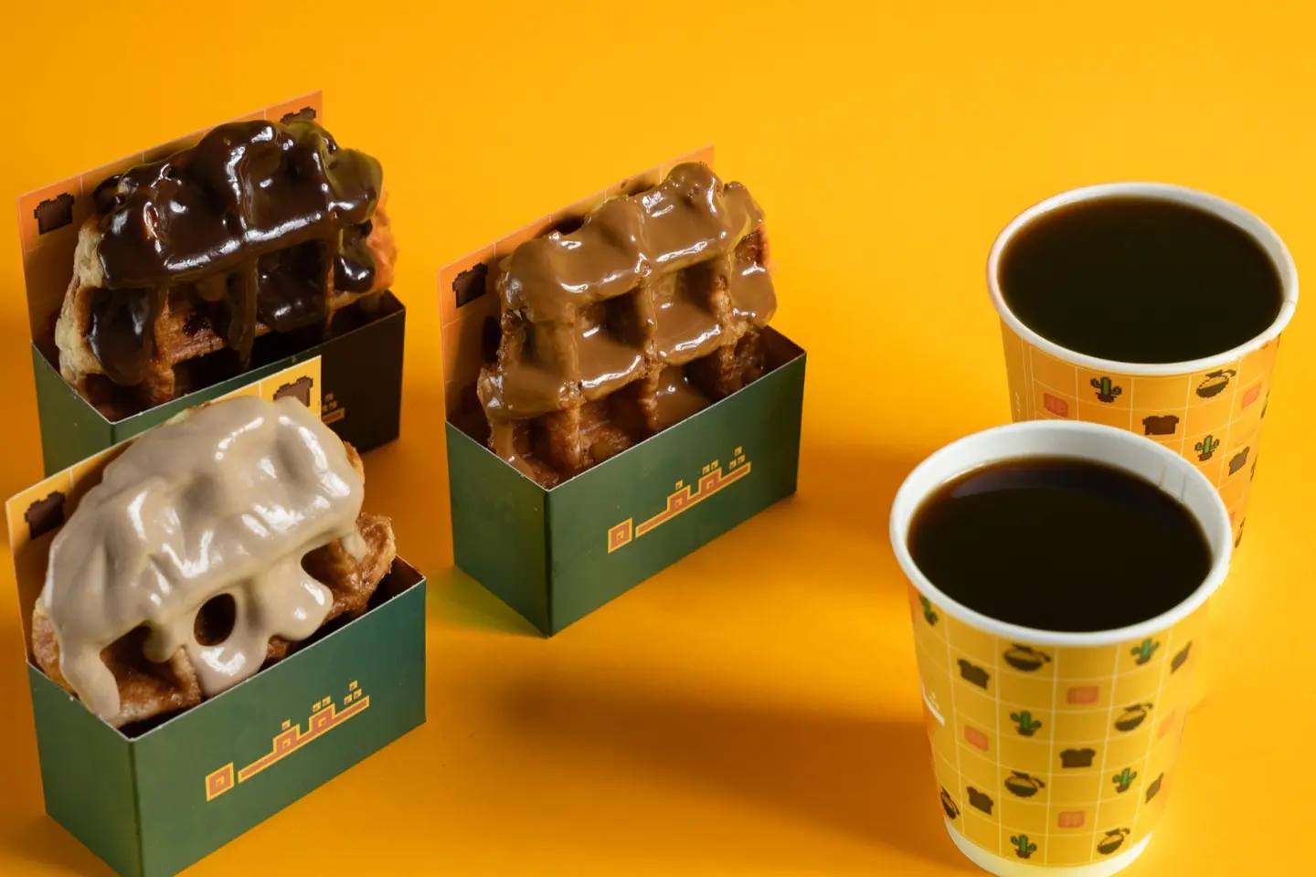 3 Waffle + 2 Cups Of Cold Coffee