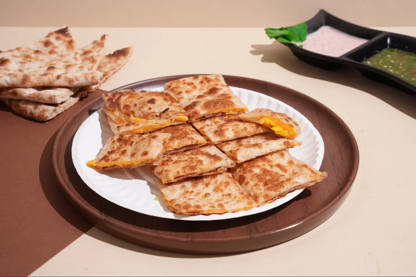 Mutabbak With Cheddar Cheese