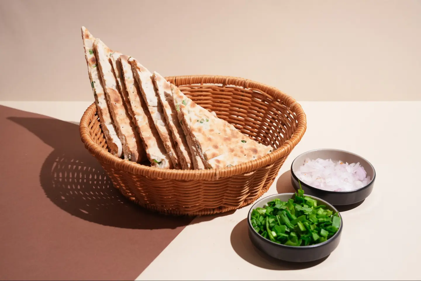 Whole Wheat Tamees With Onion And Leek