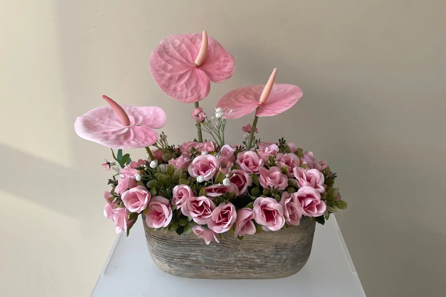 Pink Anthurium Vase