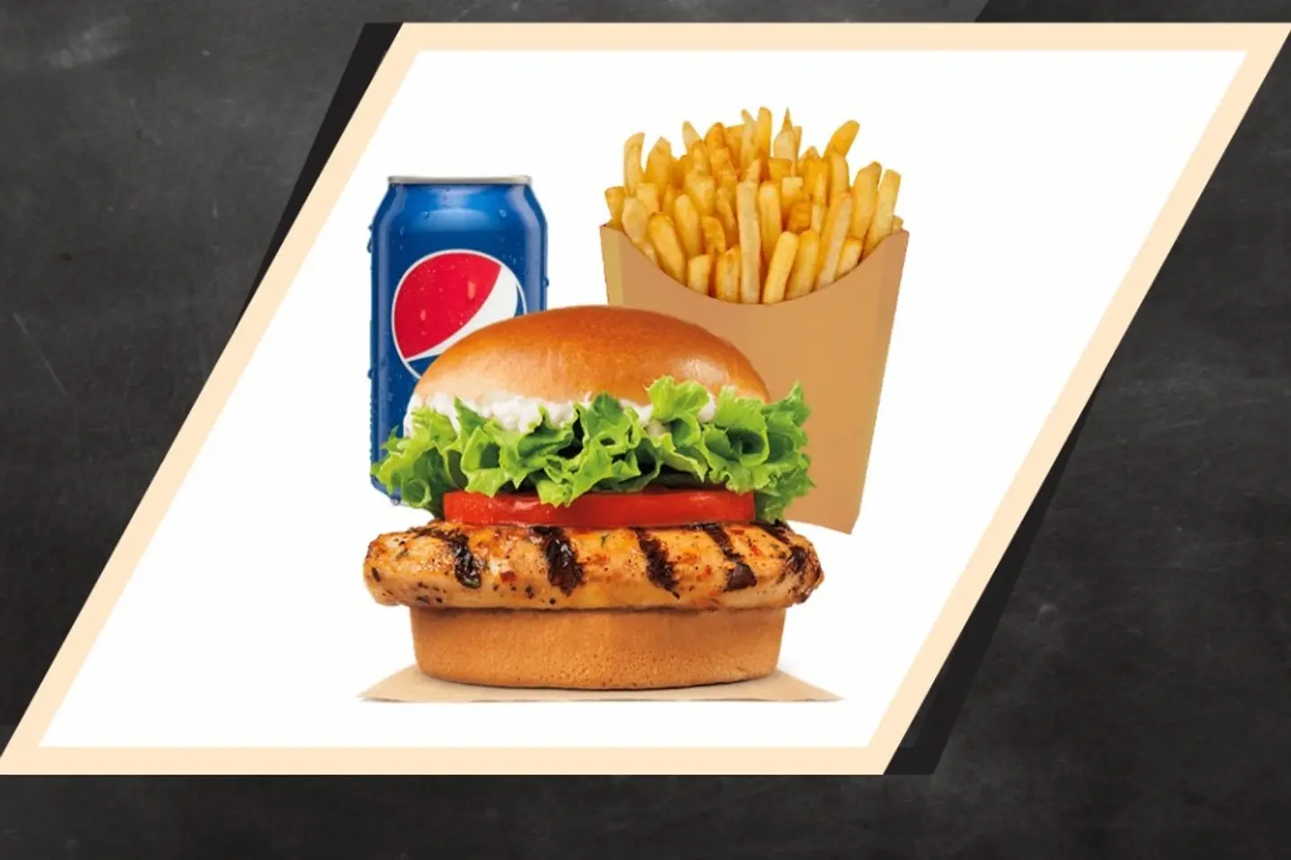 Double Chicken Burger Meal