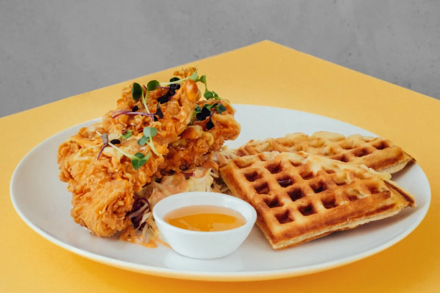Spicy Honey Fried Chicken With Waffles