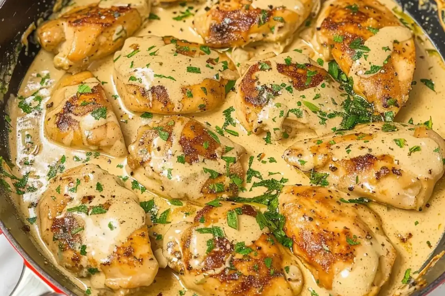 دجاج بالكريمه و الزبدة