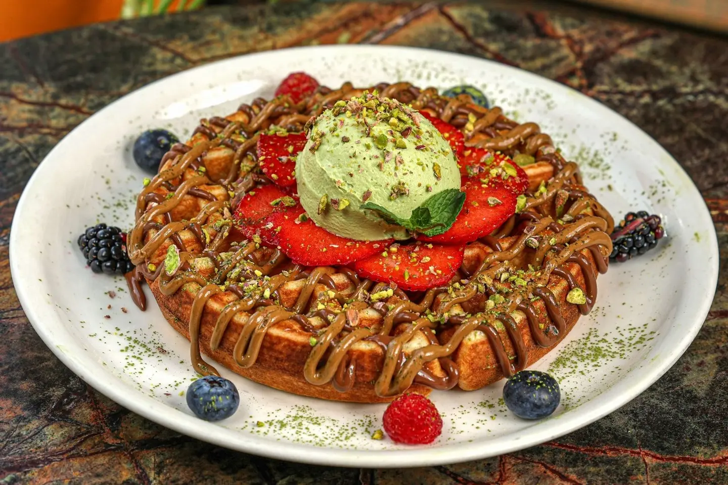 Waffle Pistachio And Gianduja