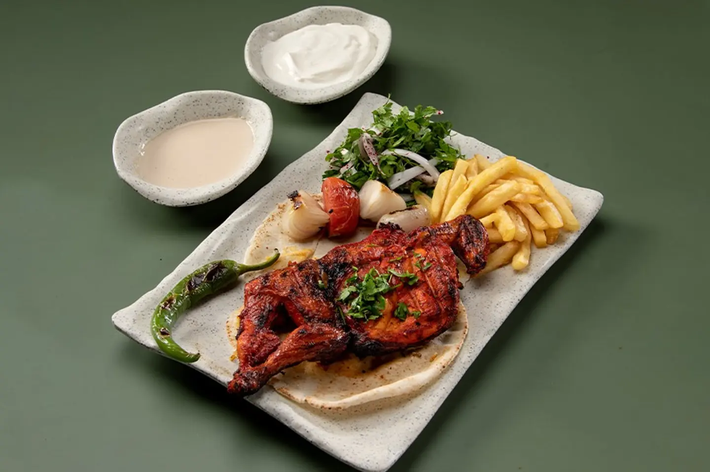 نص دجاجه فحم بدون ارز