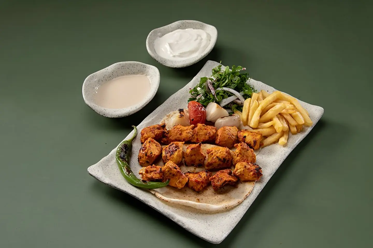 شيش طاووق بدون أرز