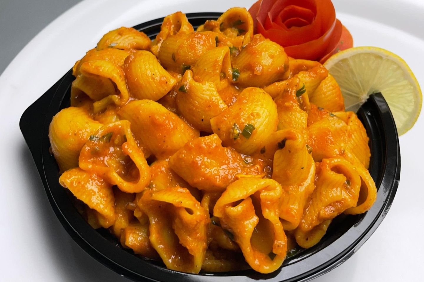 مكرونة روبيان صغير