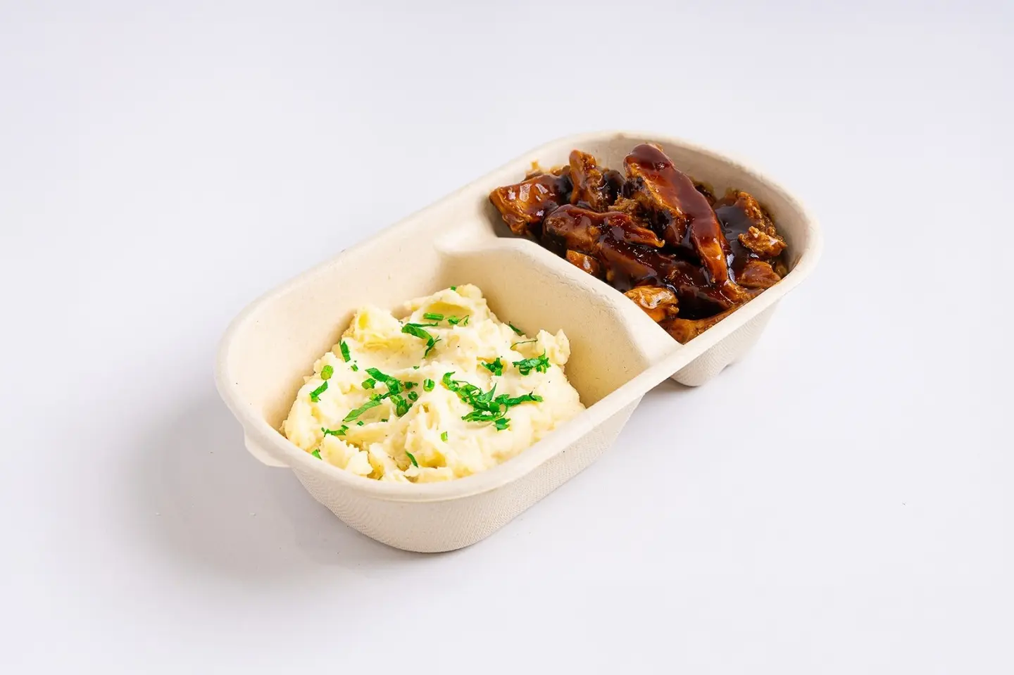 دجاج باربكيو بالعسل مع بطاطس مهروس