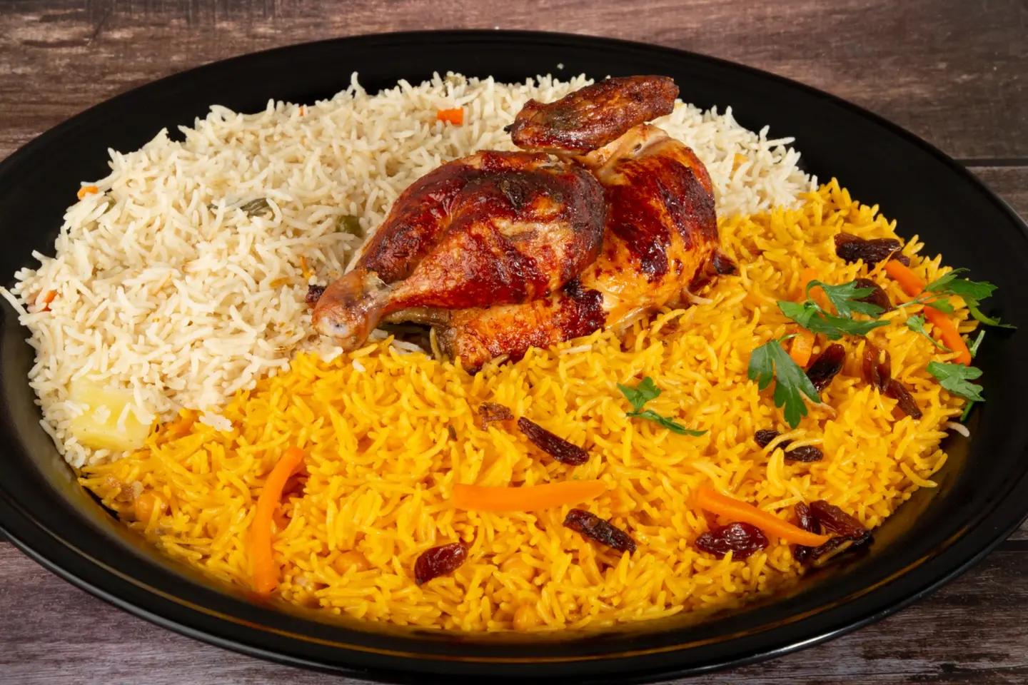 Half Grilled Chicken With Rice